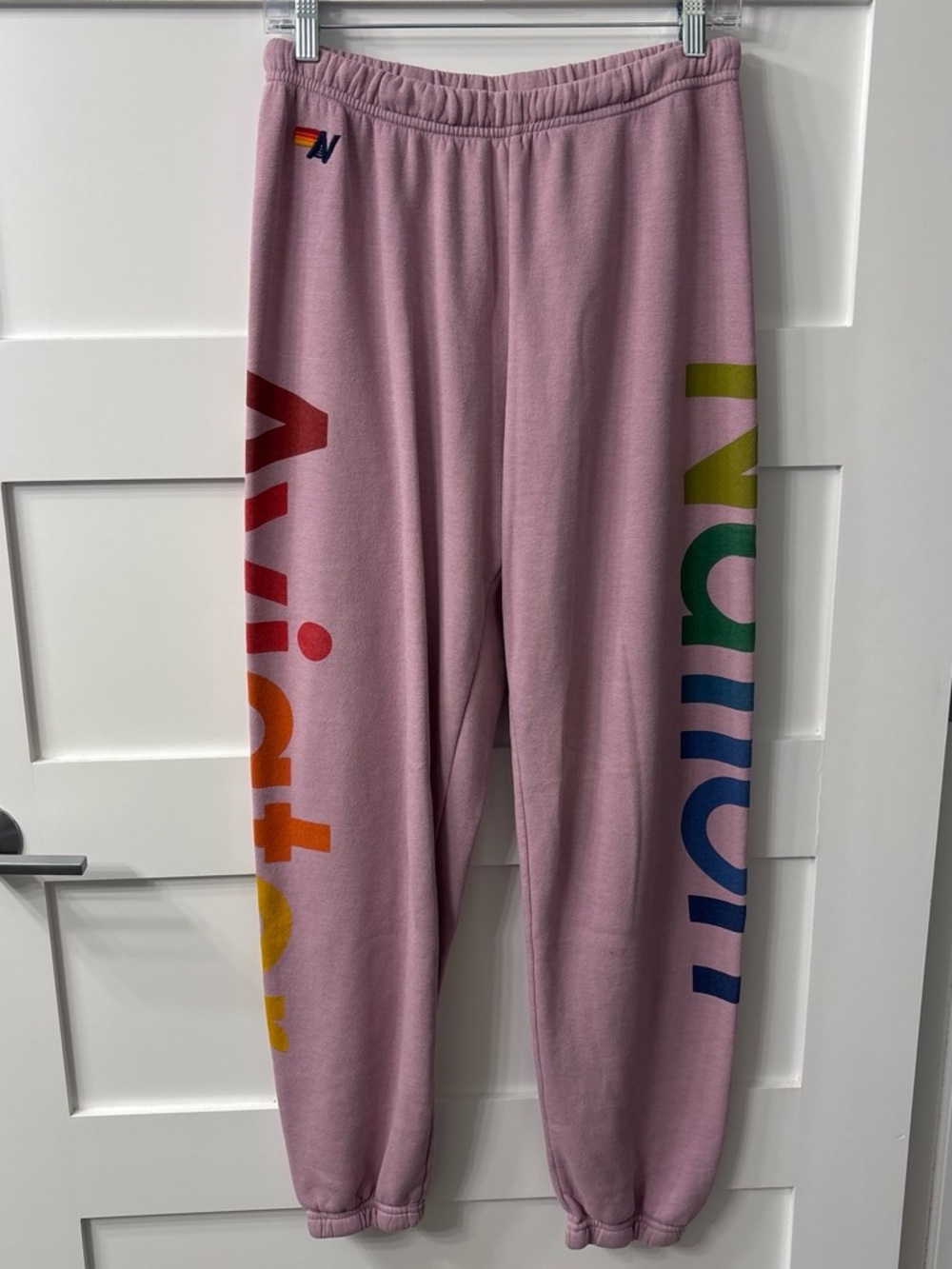 Aviator Nation Pink Logod Joggers